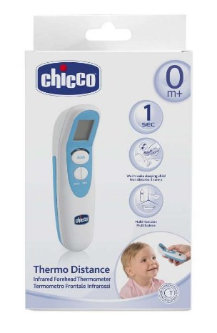 Chicco 00006931000000 digital body thermometer Remote sensing thermometer Blue, White Forehead Buttons