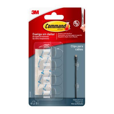 3M 7100127054 cable organizer Desk/Wall Cable clip Transparent 9 pc(s)