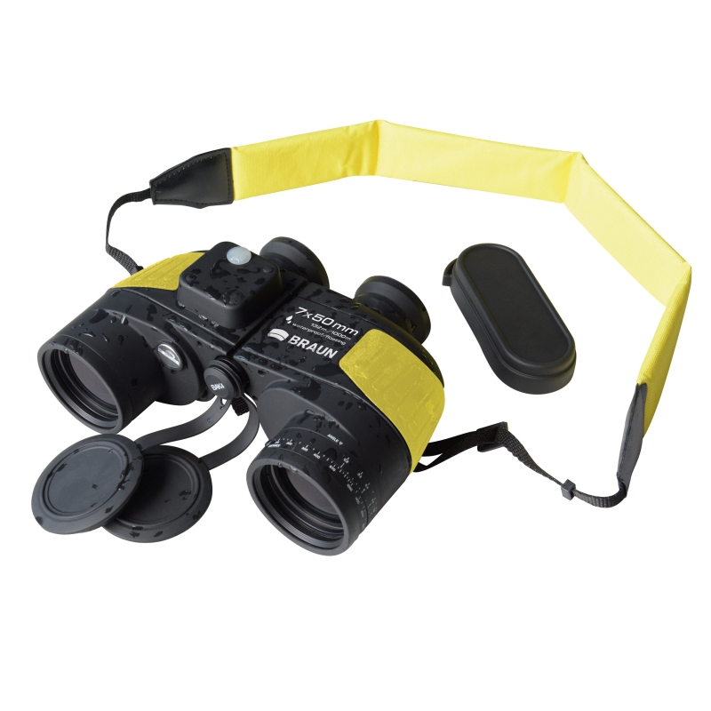 Braun Marine Binoculars binocular BaK-4 Porro Black, Yellow