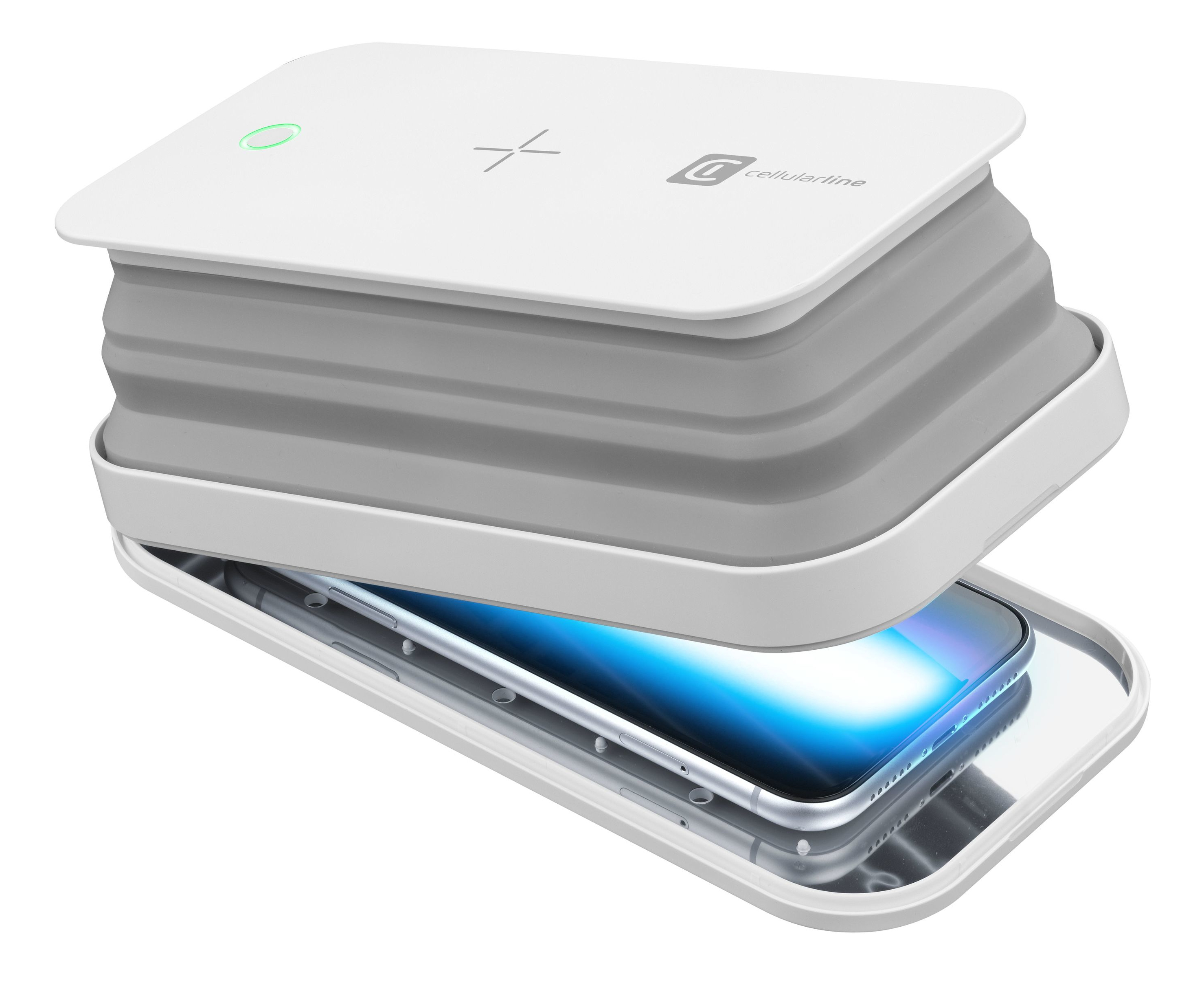 Cellularline Hi-Gens UVC light steriliser with wireless charging