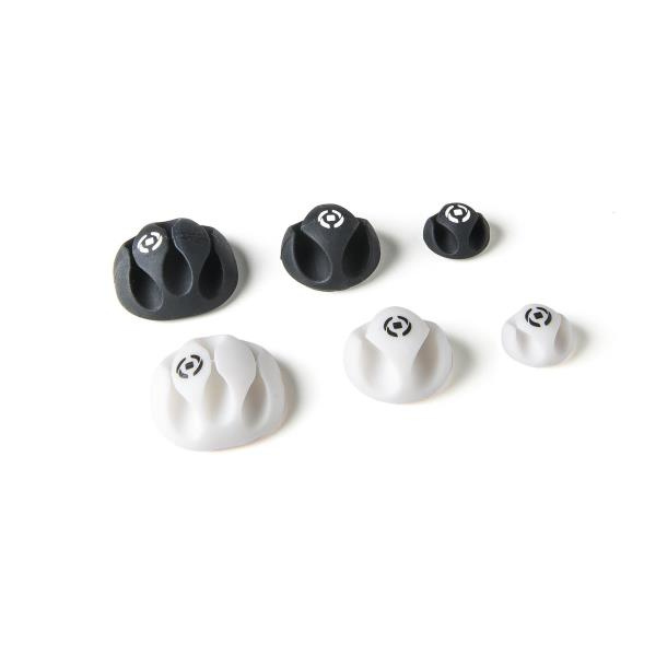 Celly CLIPPY01 cable organizer Desk Cable clip Black, White 6 pc(s)