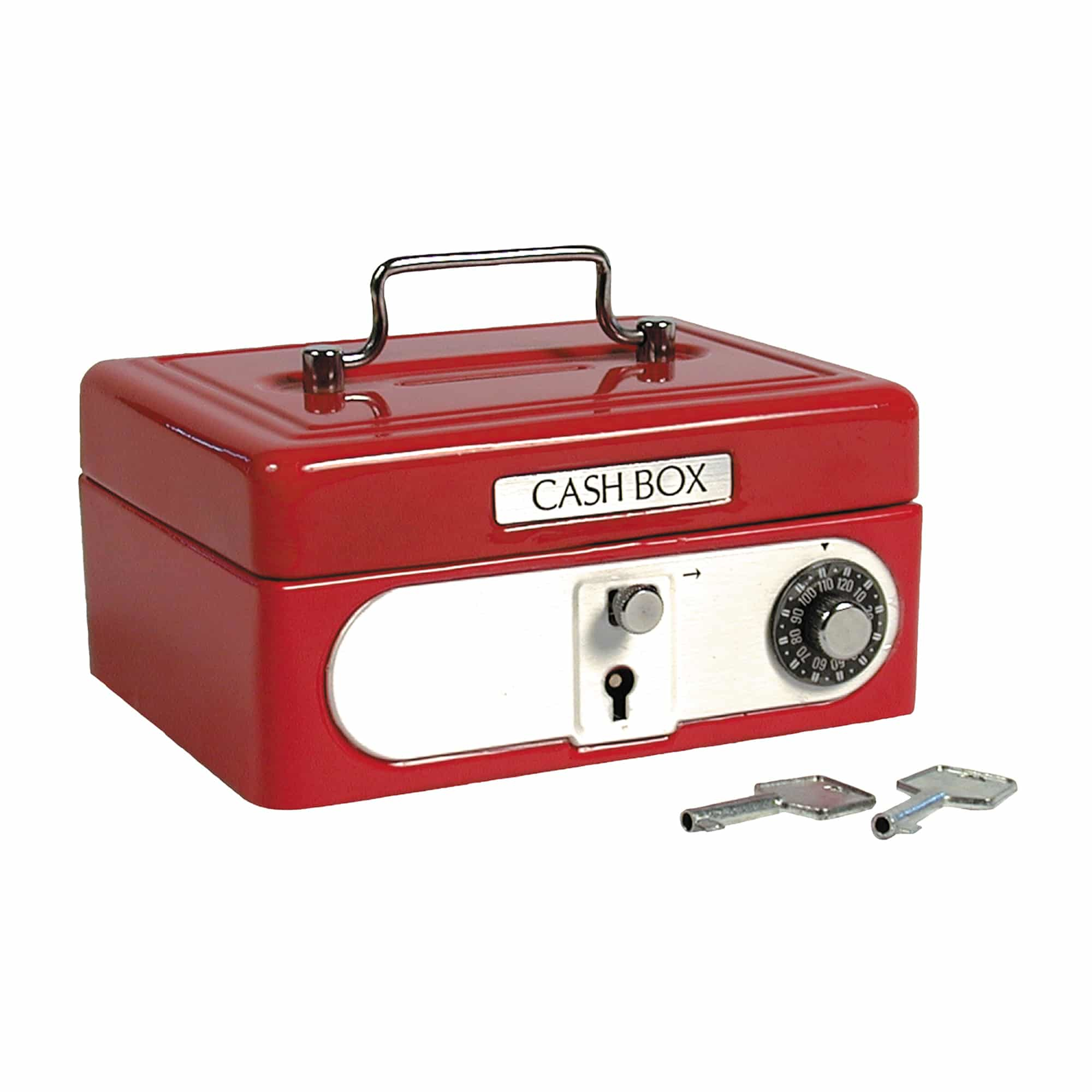 Schylling Locking Cash Box money box Red, White Metal 1 pc(s)