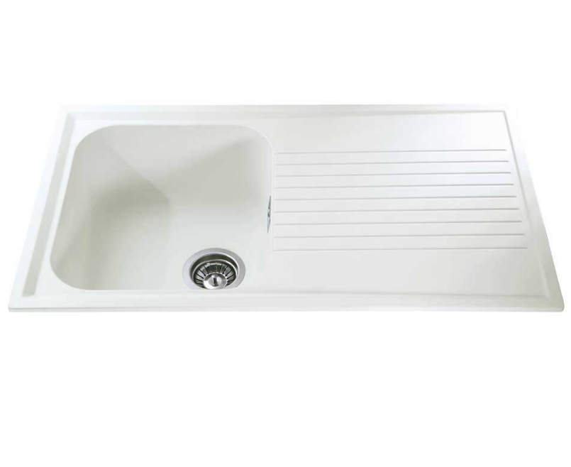 CDA AS1WH Top-mounted sink Rectangular Granite