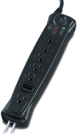 APC P7T-LM surge protector Black 7 AC outlet(s) 120 V 1.83 m
