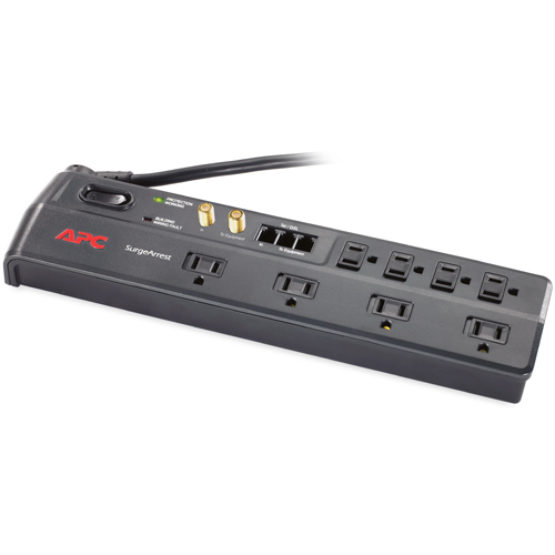 APC P8VT3-LM surge protector Black 8 AC outlet(s) 120 V 1.83 m