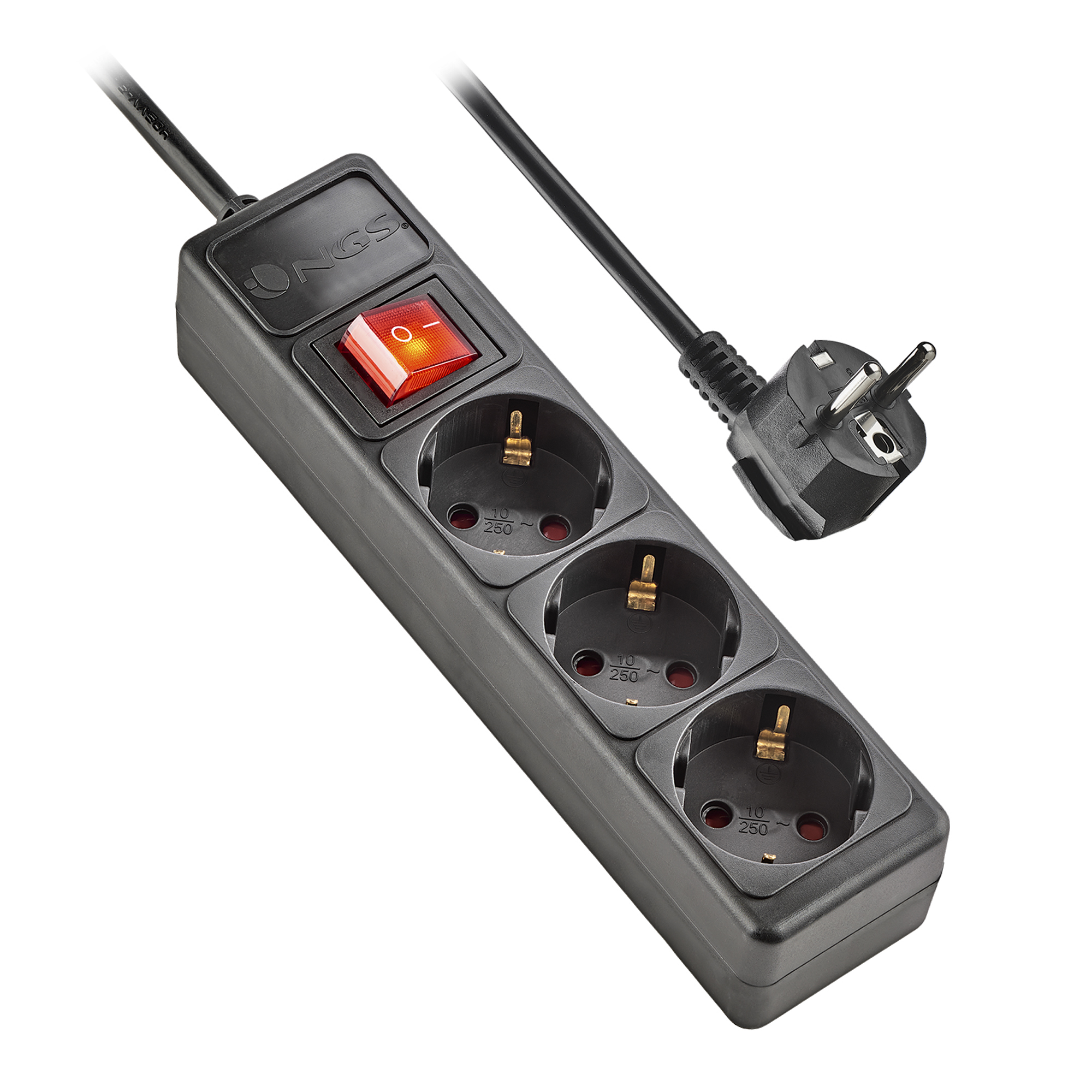 NGS SURGE POLE 300 Black 3 AC outlet(s) 250 V 1.5 m