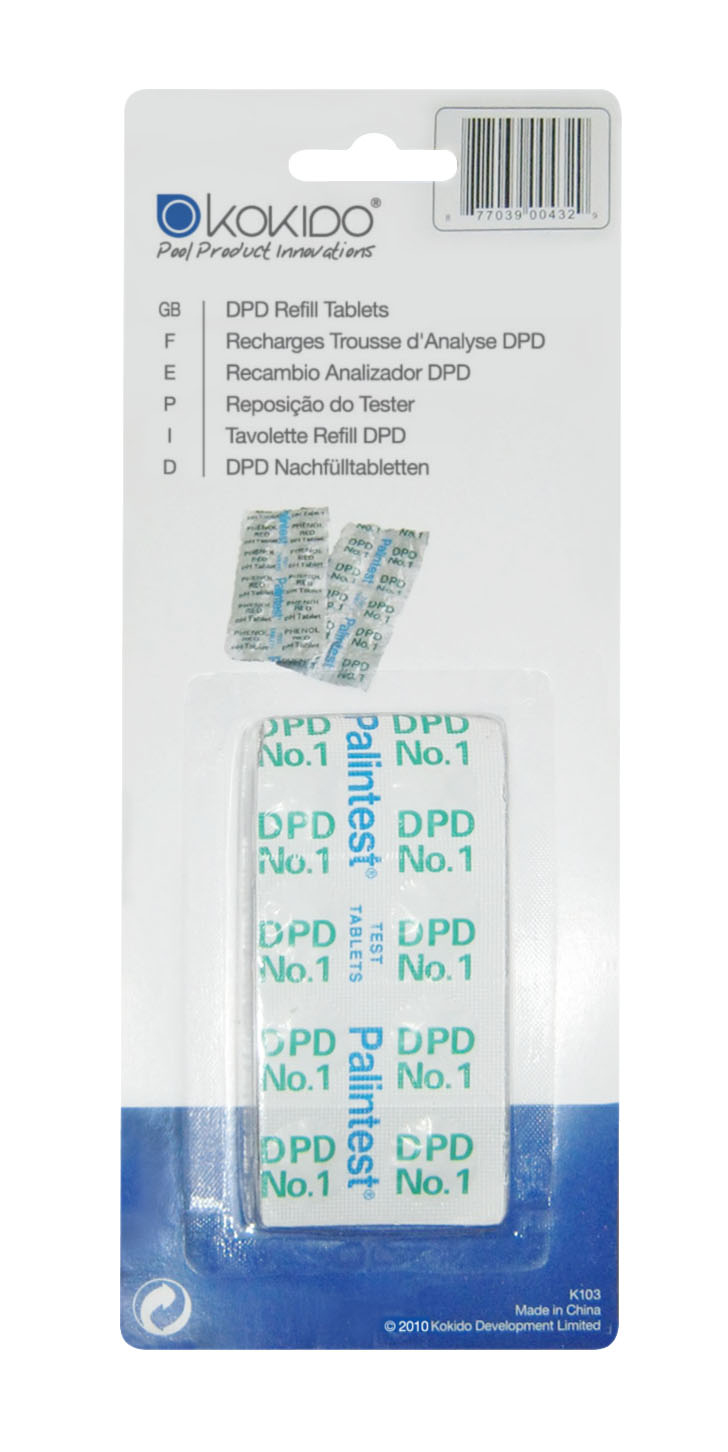 Kokido Test Kit DPD Refill Tablets (10 x DPD + 10 x pH)
