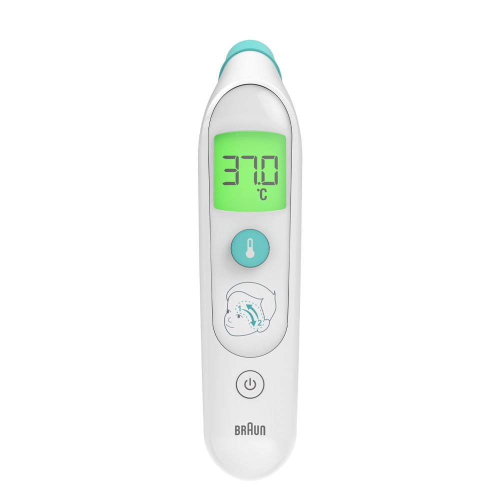 Braun BST200WE Remote sensing thermometer White Forehead Buttons