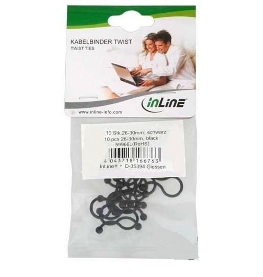 InLine 59966W cable tie Black
