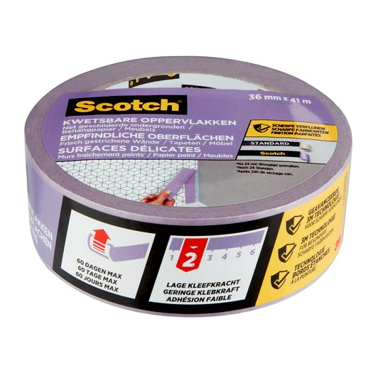 3M 2080DABE36 masking tape 41 m Painters masking tape Suitable for indoor use Violet