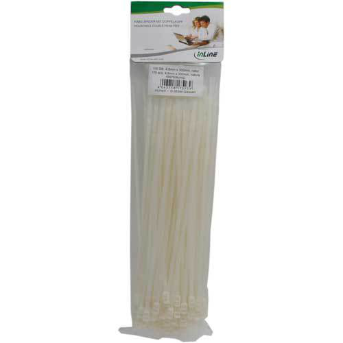 InLine Mountable Double-Head Ties cable tie Nylon White