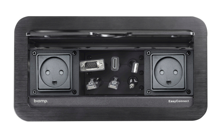 Biamp EasyConnect EC-P-UNI Desk Cable box Black 1 pc(s)