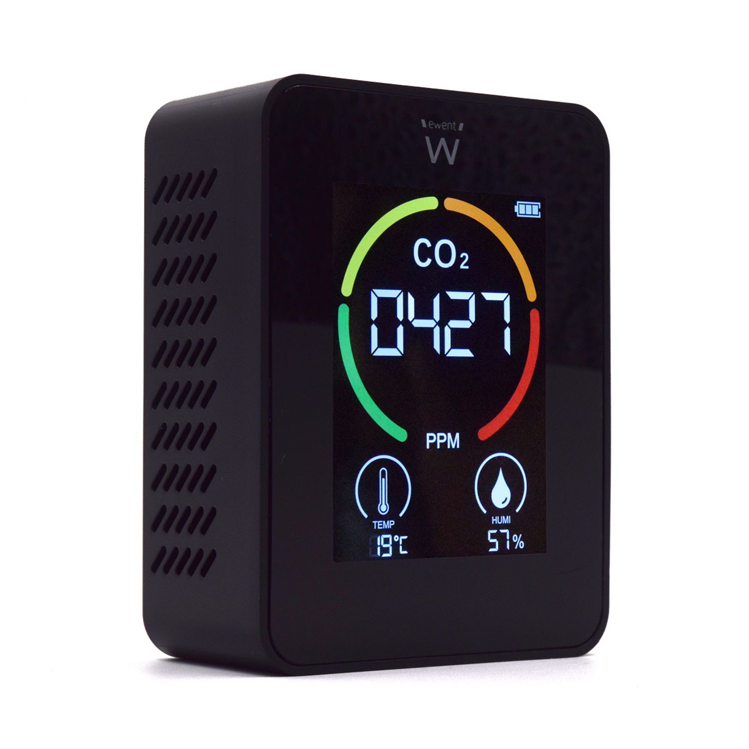 Ewent EW2420 air quality meter Black