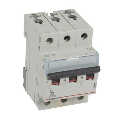 Legrand TX3 circuit breaker Miniature circuit breaker Type D 3