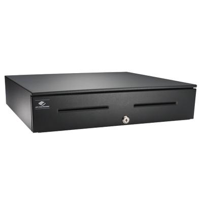 apg Solutions Heavy-Duty Point of Sale Cash Drawer | Series 4000 JB484A-BL1816-C-A8 - 5 Bill - 5 Coin - 2 Media Slot - Serial Port - Steel, Stainless Steel - Black - 4.2" Height x 18" Width x 16.7" Depth