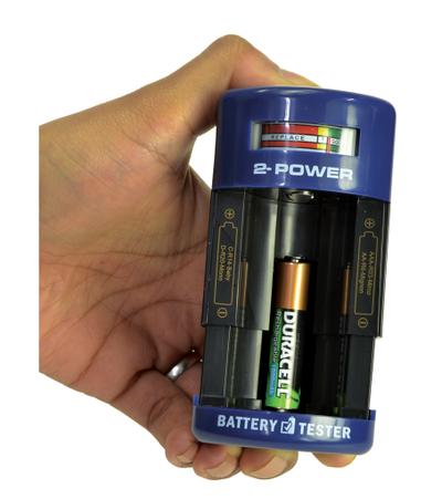 2-Power Battery Tester for AA, AAA, C, D, 9V
