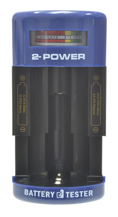 2-Power Battery Tester for AA, AAA, C, D, 9V
