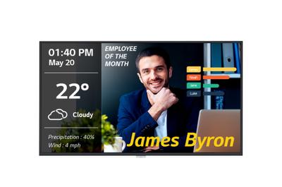 LG 43UM3DG-B Digital signage flat panel 109.2 cm (43") 350 cd/m² 4K Ultra HD Black Built-in processor WebOS 18/7