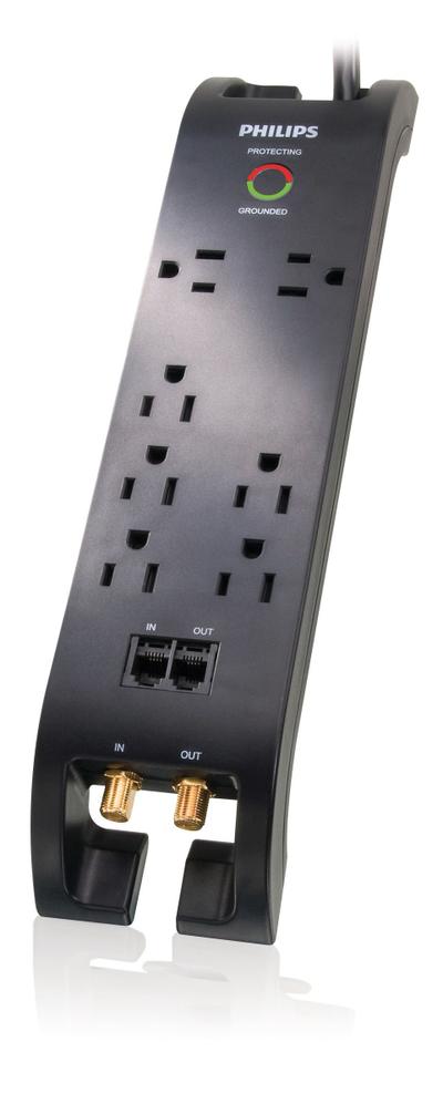 Philips SPP5075C/37 surge protector Black 7 AC outlet(s) 1.22 m
