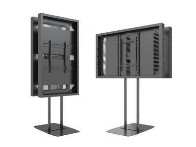 Multibrackets M Pro Series - Enclosure 65" High Brightness B2B Dual Pole Floorbase