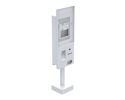 Ergonomic Solutions SpacePole Kiosk Single sided Sunmi QSR kiosk w/ scanner (Low profile)