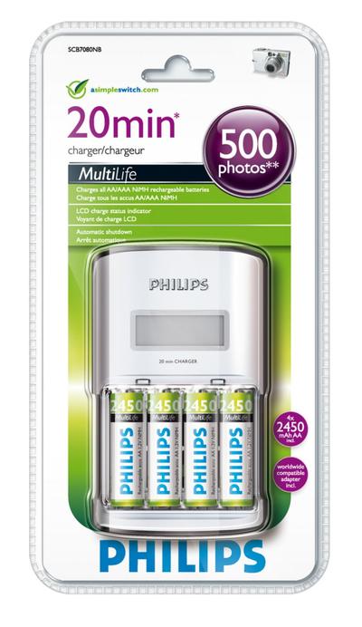 Philips MultiLife SCB7080NB Battery charger
