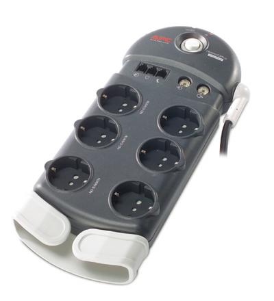 APC Home/Office SurgeArrest 6 outlets with Phone & Coax Protection 230V Italy 6 AC outlet(s) 2.44 m