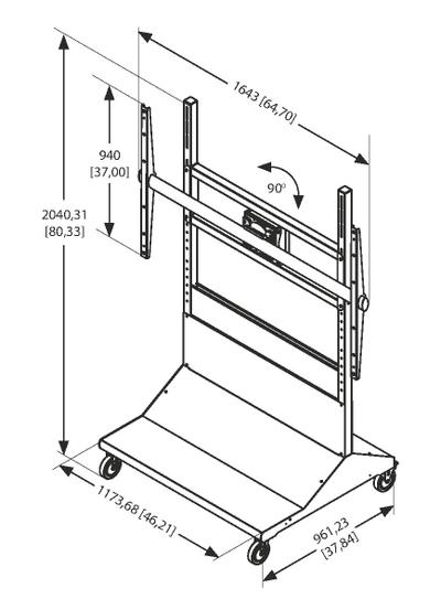Vogel's PFT 8856 Display trolley, Panasonic 85 inch