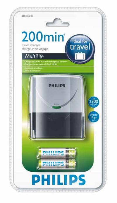 Philips MultiLife SCB4055NB 200 minutes Battery charger