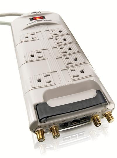 Philips SPP3223WB Home entertainment 8 outlets Surge protector