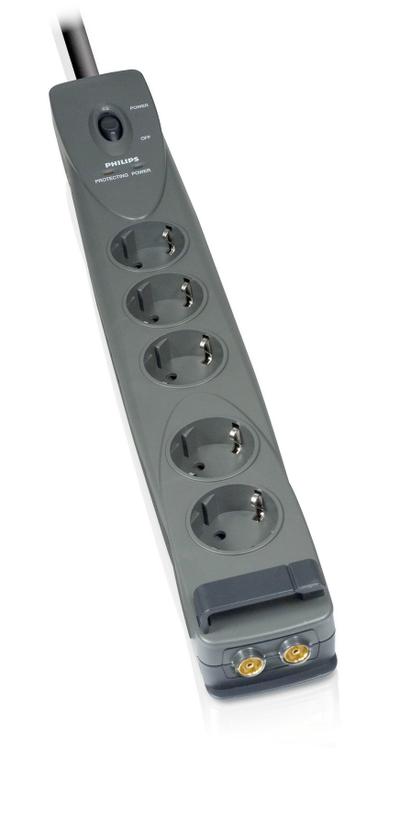 Philips SPN6510/10 surge protector Black 5 AC outlet(s) 1.4 m