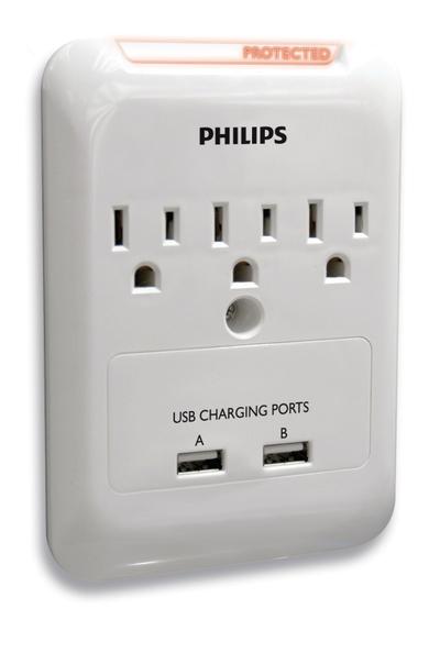 Philips SPP3038A/17 surge protector White 3 AC outlet(s)
