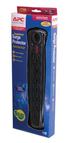 APC Essential SurgeArrest, 7 outlet Black 7 AC outlet(s) 120 V 1.22 m