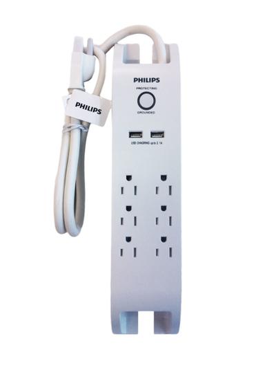 Philips SPP4068D/37 surge protector White 6 AC outlet(s) 0.9 m