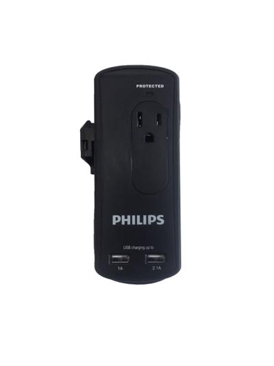 Philips SPP6020B/37 surge protector Black 2 AC outlet(s) 0.25 m