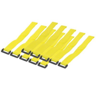 Techly Velcro Cable Ties, Set of 10 pcs, Yellow ISWT-VEL10-YE