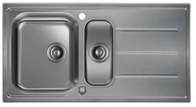 Hotpoint SC100W2A.1 (X) HA Top-mounted sink Rectangular Stainless steel