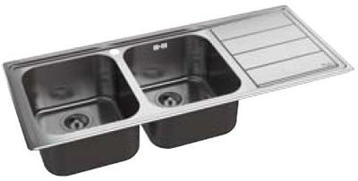 Whirlpool AM 1150 IX kitchen sink Top-mounted sink Rectangular Stainless steel