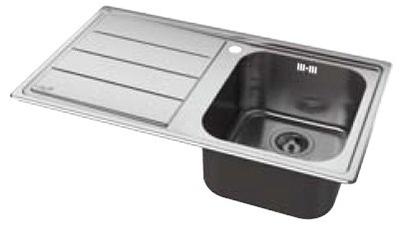 Whirlpool AM 8650 IX/LH kitchen sink Top-mounted sink Rectangular Stainless steel