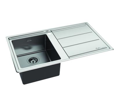 Whirlpool AM 8651 IXL/LH Top-mounted sink Rectangular Stainless steel