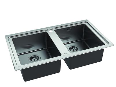 Whirlpool AM 8654 IX Top-mounted sink Rectangular Stainless steel