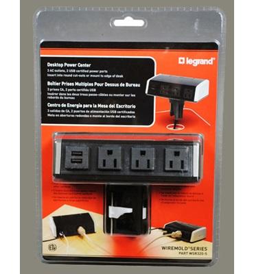 Legrand WSR320-S surge protector Black 3 AC outlet(s) 1.8 m