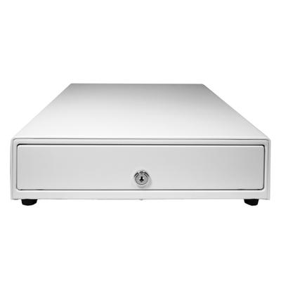 apg Solutions Standard-Duty Point of Sale Cash Drawer | Vasario Series VP554A-AW1416 - USD 5 Bill - 5 Coin - USB - Stainless Steel, Plastic - White - 4" Height x 13.8" Width x 16.3" Depth