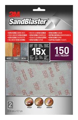 3M 28150SBE manual sanding supply Abrasive sheet Very fine grit P150 2 pc(s)