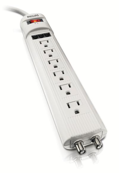 Philips SPP3207WA Home entertainment 6 outlets Surge protector