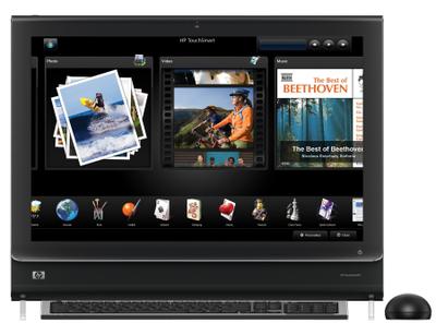 HP TouchSmart IQ535uk Intel® Core™2 Duo P7450 55.9 cm (22") 1680 x 1050 pixels Touchscreen 4 GB DDR2-SDRAM 1 TB HDD NVIDIA® GeForce® 9600M GS Windows Vista Home Premium Black