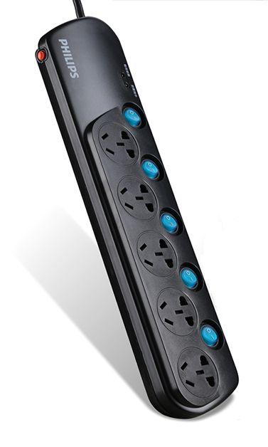 Philips SPS8530C/93 surge protector Black 5 AC outlet(s) 3 m