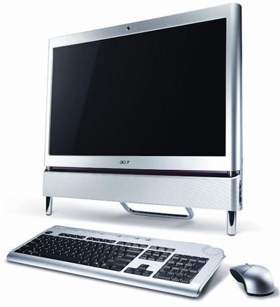 Acer Aspire AZ5610 Intel® Core™2 Quad 58.4 cm (23") 1920 x 1080 pixels Touchscreen 4 GB DDR3-SDRAM 750 GB AMD Radeon HD 4570 Windows 7 Home Premium Silver