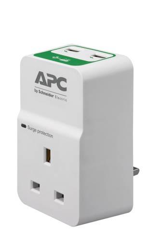 APC PM1WU2-UK surge protector White 1 AC outlet(s) 230 V