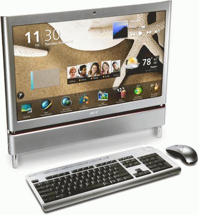 Acer Aspire Z5710 Intel® Core™ i5 58.4 cm (23") 1920 x 1080 pixels Touchscreen DDR3-SDRAM 1 TB NVIDIA® GeForce® GT 240 Windows 7 Home Premium Silver
